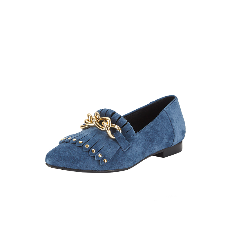 blue and gold loafers