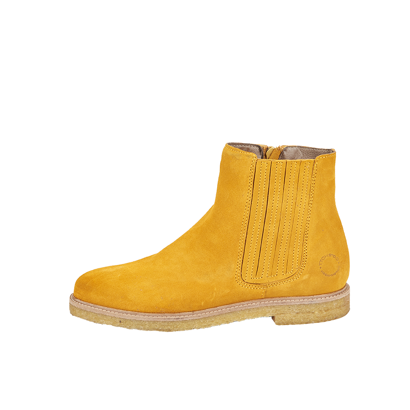 yellow suede boots